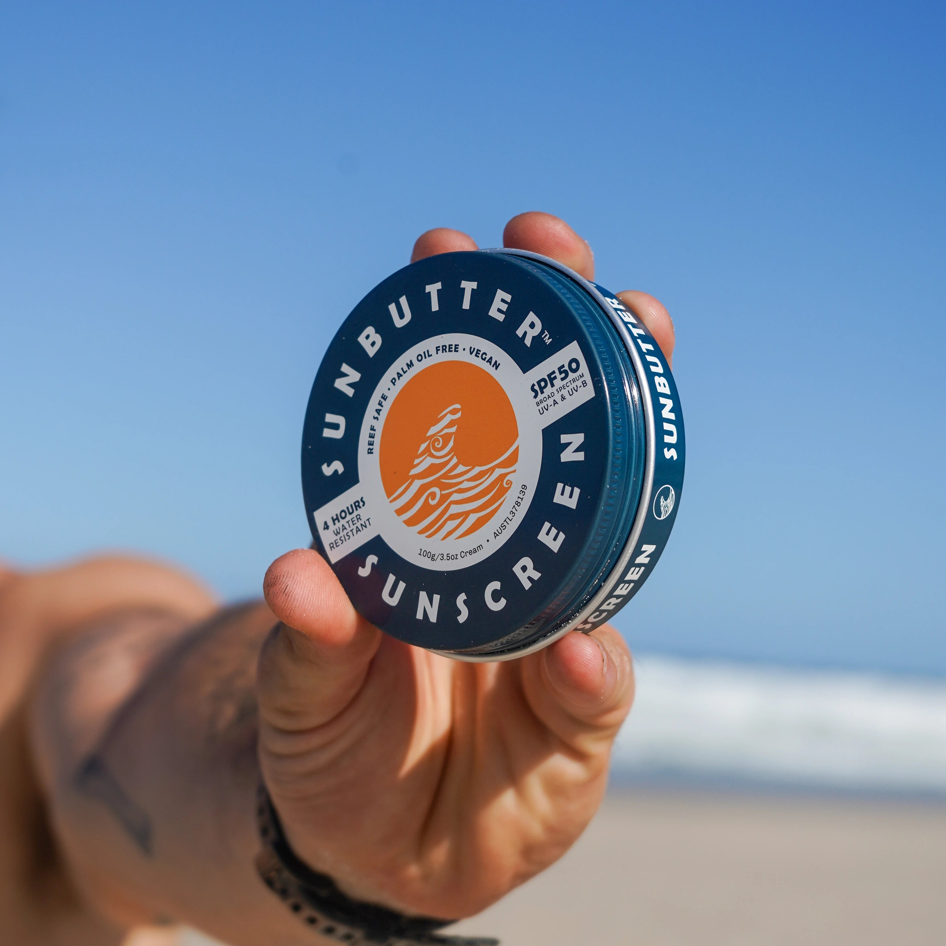 SunButter SPF50 Water Resistant Reef Safe Sunscreen Sun protection SunButter Oceans 