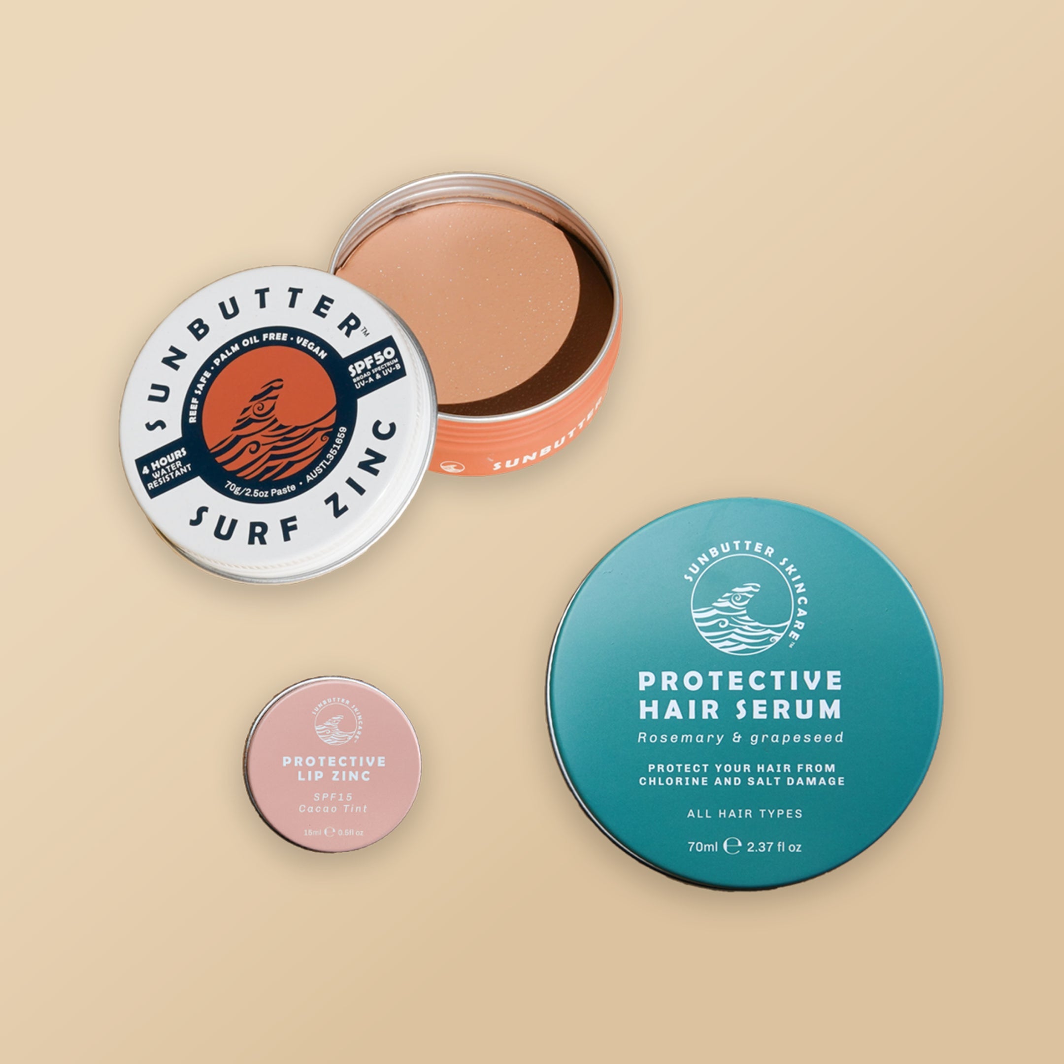 Salty Souls Bundle SunButter Skincare Cacao Tint - Lip Zinc